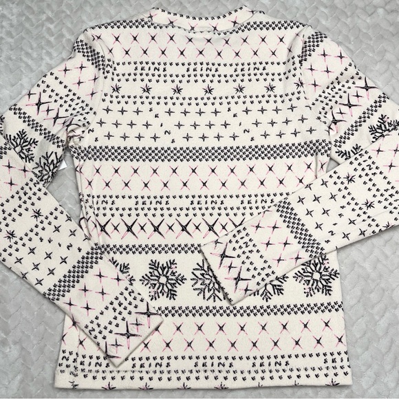 SKIMS Pajamas 5 Girls Kids Cream Fair Isle Logo Long Sleeve & Pants 2 Piece NWT - Picture 5 of 8